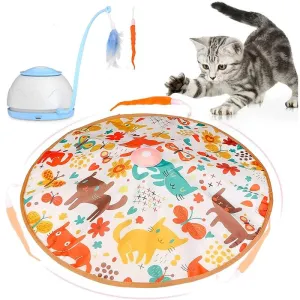 360° Rotating Puzzle Cat Toy: Electric USB Charging