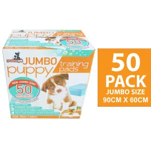 50 Pack Jumbo Puppy Pads - 60cm x 90cm