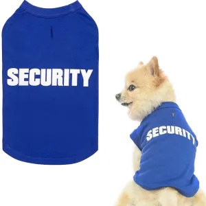 BINGPET Security Dog Shirt Summer Clothes for Pet Puppy T-Shirts Dogs Doggy Costumes Cat Clothing Vest