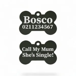 Call My Mum/Dad She's/He's Single | Bone Aluminium | ID Pet Tag