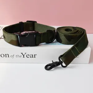 camouflage Custom Collar Walking Leash puppy