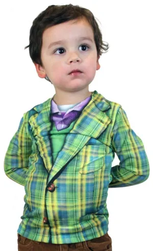 Faux Plaid Suit Costume T-Shirt Child