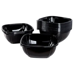 Karat 160 oz PET Square Bowl, Black - 50 pcs