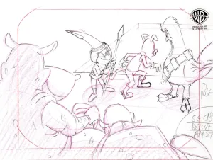 Pinky and the Brain Original Production Drawing: Star Warners