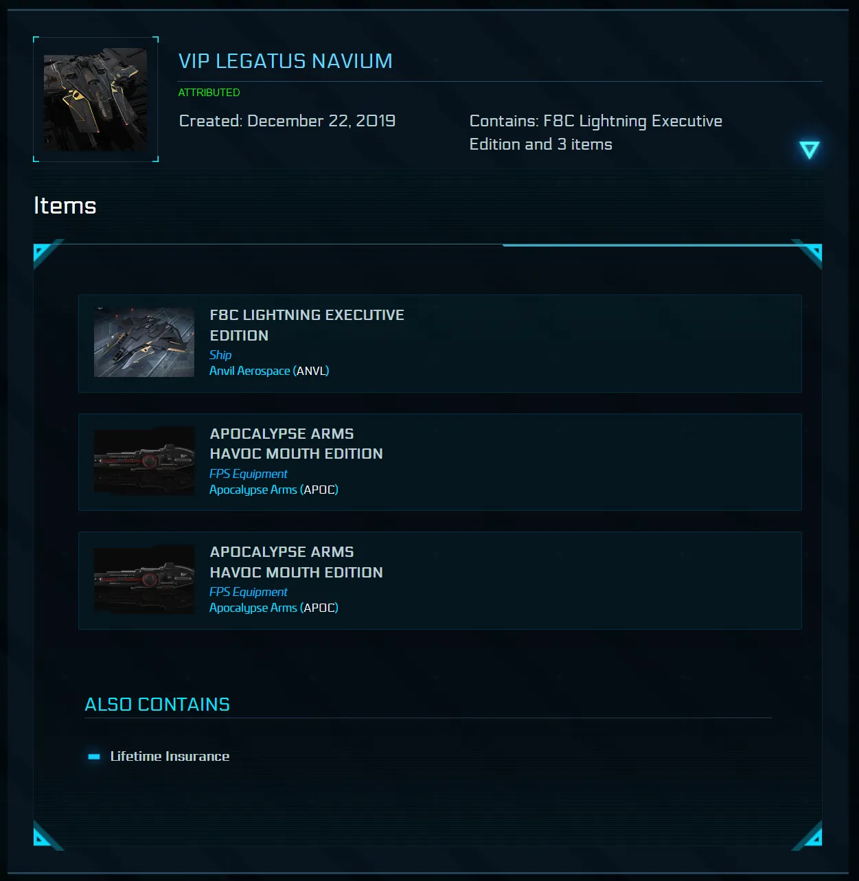 Star Citizen Legatus Navium Account – Javelin (LTI)   Idris-P or Kraken   Rare Collectibles