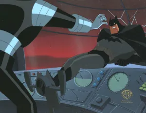 The New Batman Adventures Original Production Cel on Original Background: Batman and Mr. Freeze
