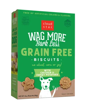 Wag More Bark Less Grain-Free Dog Biscuits:  Chicken & Sweet Potato 14oz