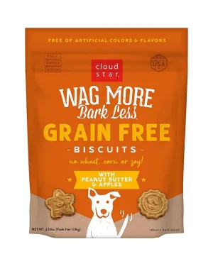 Wag More Bark Less Grain-Free Dog Biscuits: Peanut Butter & Apples 2.5lb