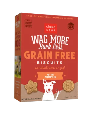 Wag More Bark Less Grain-Free Dog Biscuits: Pumpkin 14oz