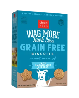 Wag More Bark Less Grain-Free Dog Biscuits: Smooth Aged Cheddar 14oz